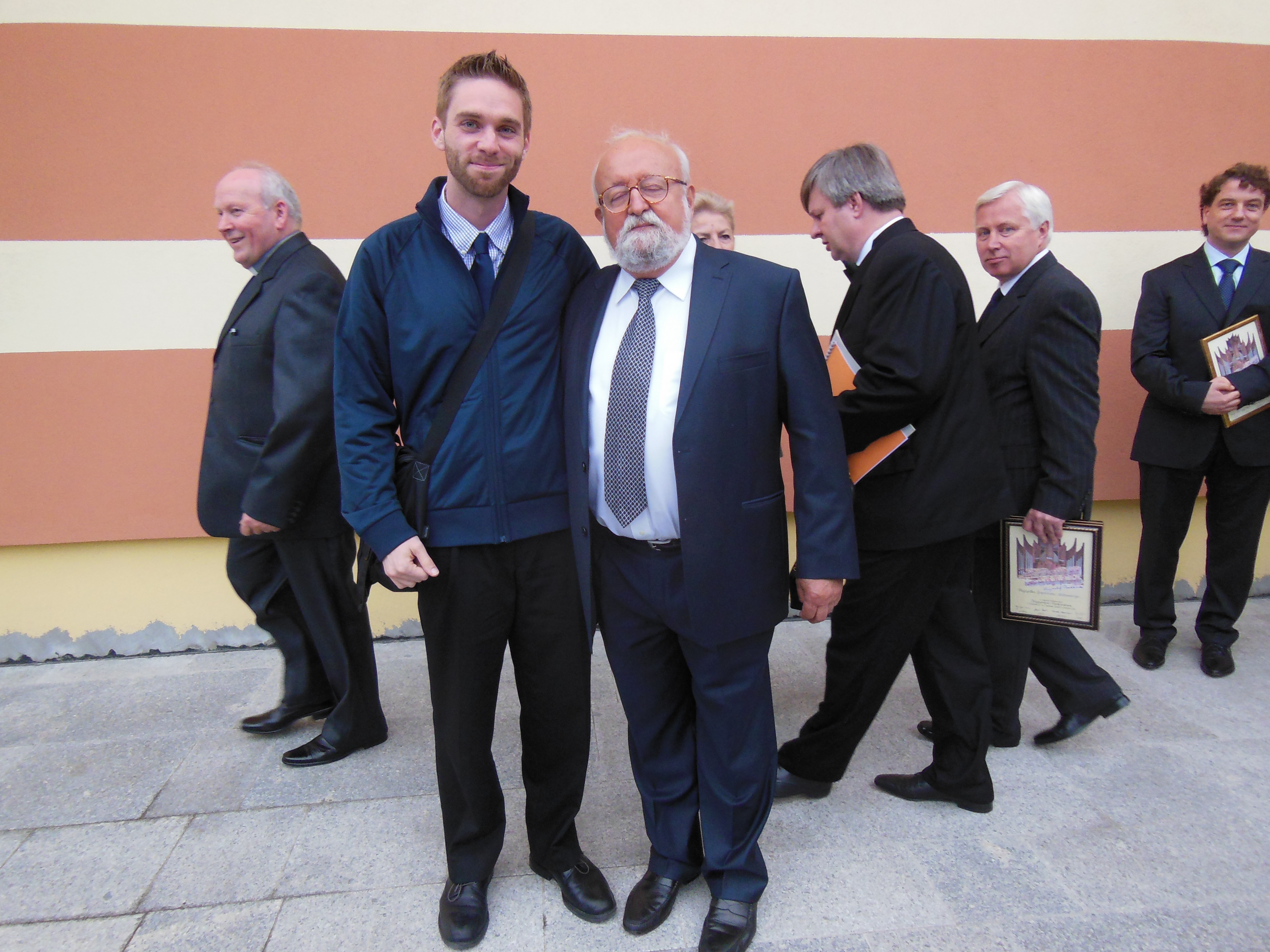 Daniel with Maestro Penderecki after July 4 performance, 2012